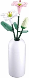 sluban flowers lys dans un vase set de construction – bouquet décoratif en briques