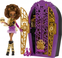 Pop MONSTER HIGH Spookachtige Geheimen Clawdeen Wolf met geheime kast en accessoires