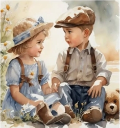 Diamond painting Vriendschap 30 × 40 cm