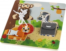 houten montessori safari-puzzel met dieren
