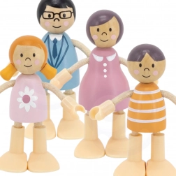 PolarB houten poppenfamilie – set figuurtjes