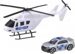 TEAMSTERZ hélicoptère et petite voiture – set de véhicules de secours