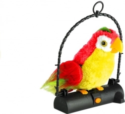 Pratende papegaai Pleciuga – interactieve pluchen speelgoed, rood