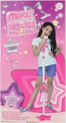 Meisjesmicrofoon met standaard en aansluiting op MP3