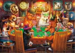 Puzzle Chiens joueurs de cartes 500 pièces