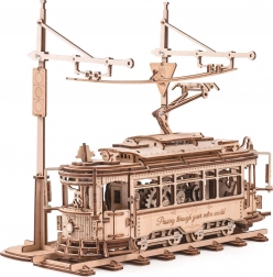 3D houten mechanische puzzel Tram