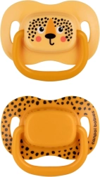 Canpol babies set de tétines symétriques en silicone Mountains 0–6 m, 2 pcs – Orange