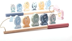 Cubika pastel pêche – jeu magnétique en bois pour enfants, 14 pièces