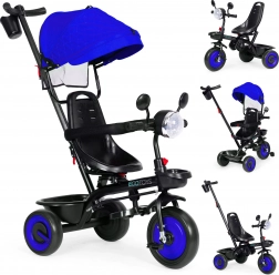 3-in-1 kinderdriewieler met draaibare zitting en kap, blauw, ECOTOYS