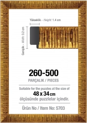 ART PUZZLE puzzellijst 48 × 34 cm goud, voor 500 stukjes