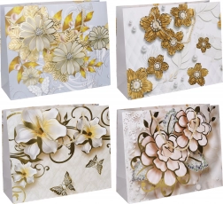 Cadeautas van papier L 38 × 32 × 12 cm – jaarrond motieven