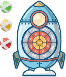 Woopie Jeu d’adresse Fléchettes à Scratch Cible Fusée