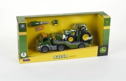 JOHN DEERE tractor om te monteren op een transportaanhanger