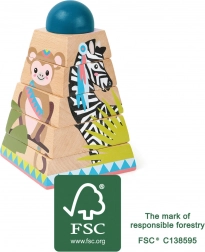 Wooden Stacking Tower Jungle small foot
