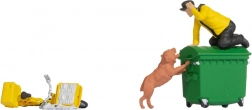 Noch Funny-Scenes Pas op, hond! – figuren en scène voor modelspoor in H0-schaal