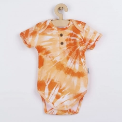 Babyromper van katoen met korte mouw Nicol Tomi – oranje