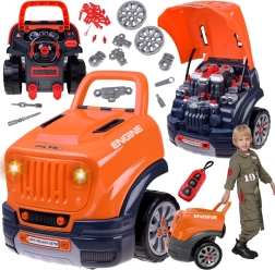 Interactive kids’ mechanical workshop set with engine, lights and sounds
