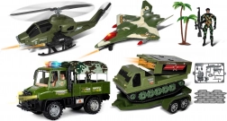 Militaire konvooiwagen met aanhanger en soldaat 63 cm