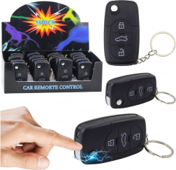 2-in-1 Car Key-Shaped Keychain with LED Flashlight and Electric Shock