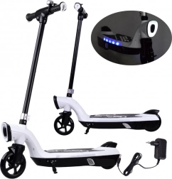 Elektrische kinderstep met LED-verlichting – Wit