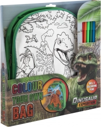 Kleur-in rugzak met dinosaurusmotief
