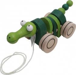 Houten trekdier Krokodil