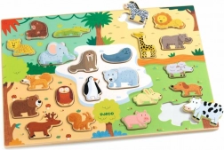 Houten dierenpuzzel voor kinderen
