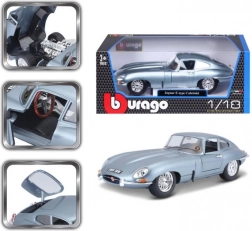 Bburago 1:18 Jaguar E-Type Coupe Metallic Silver Blue