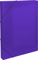 Kunststof archiefdoos met elastiek A4, paars