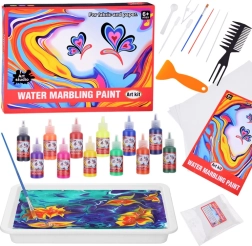 Set voor watermarmeren Ebru – 12 kleuren