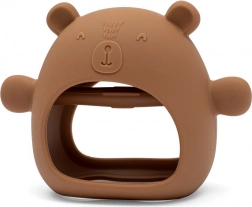 Silicone hand teether bear New Baby caramel brown