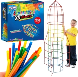 Glowing construction set straws 400 pcs woopie
