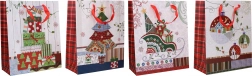 Papieren cadeauzak M kerst 26 × 32 × 12 cm