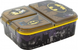 Kinder lunchbox Batman zwart-geel met 3 vakken