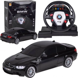 RC car with steering wheel BMW M3 1:24 – fun remote-controlled sports car for kids