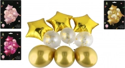 Party Balloon Set, 9 pcs, 3 colors