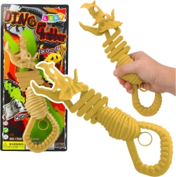 Squelette de dinosaure mordant – pince, marron