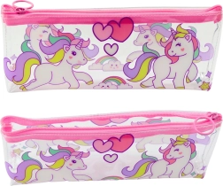 Trousse transparente pour fille avec licornes