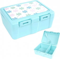 Lunchbox met 2 vakken en spork, 1 l