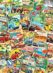 Puzzle Retro Travel Collage 1000 Pieces EUROGRAPHICS