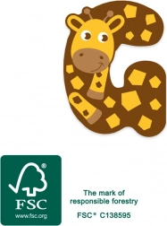 Small Foot houten letter G giraffe
