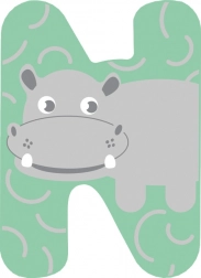 Small foot lettre en bois N