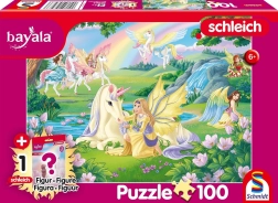 Puzzle Bayala : licornes magiques 100 pièces avec figurine SCHLEICH