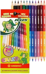 Dubbelzijdige kleurpotloden Crazy 12 kleuren