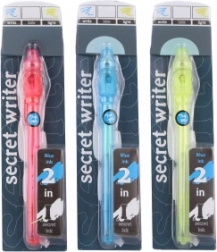 Pen met onzichtbare inkt 2-in-1