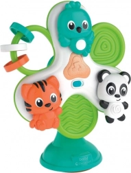 Baby-mobiel met diertjes voor kinderstoel met zuignap