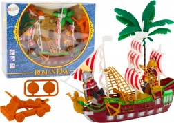 Roman ship with lights and sounds with catapult and palms