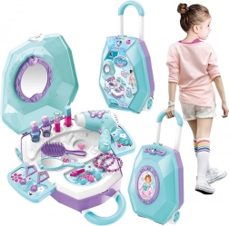 WOOPIE kaptafel 2-in-1 beautysalon in koffer voor kinderen