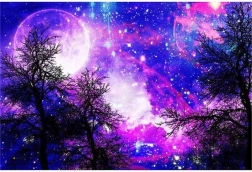 Diamant schilderen Paars hemel 30x40cm