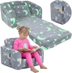 Kruzzel Folding Kids Armchair with Moons and Stars